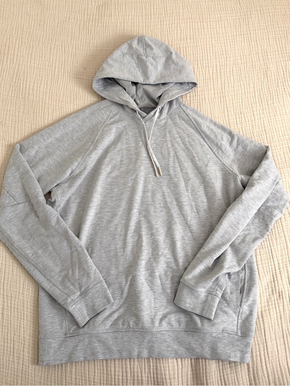 Lululemon Men Heathered Light Grey City Sweat Pullover Hoodie